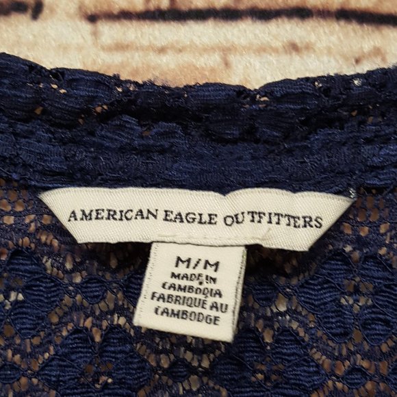 American Eagle Outfitters Lace Top Stretch Size Med - Picture 4 of 10